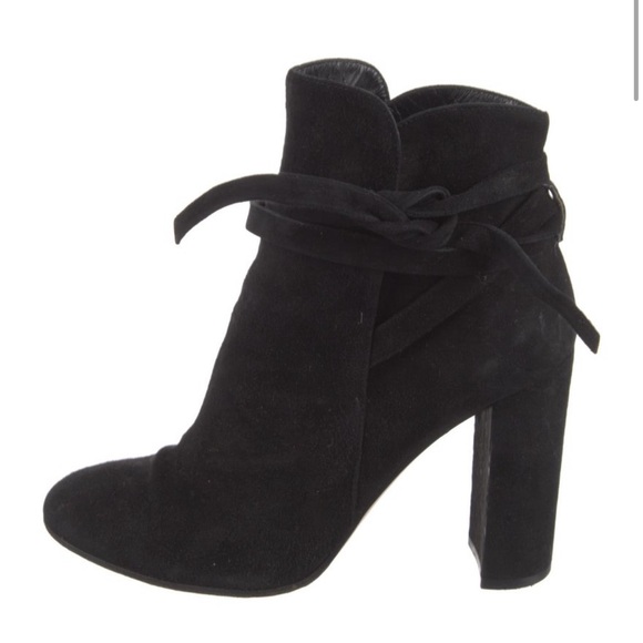 Gianvito Rossi Suede Boots Black in Black Size 38.5 - Picture 1 of 5